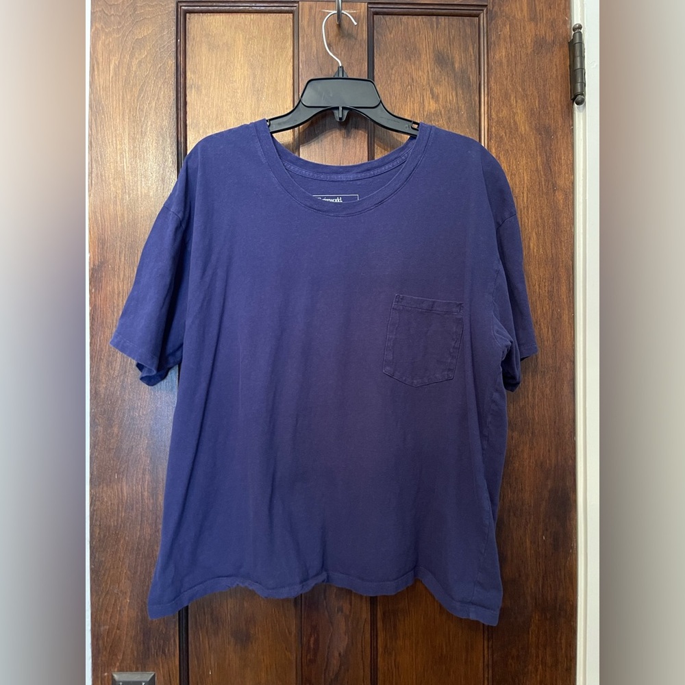 Entireworld Women’s Large Blue Pocket Tee Type B Version 7 Boxy Oversized Fit